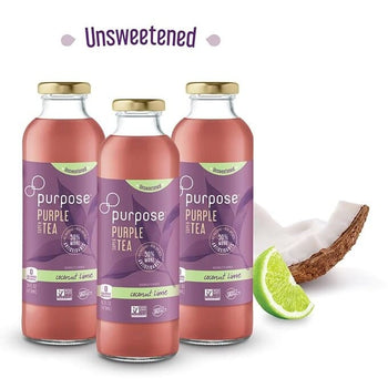 Unsweetened Coconut Lime Purple Tea, 16 oz - 12 Pack