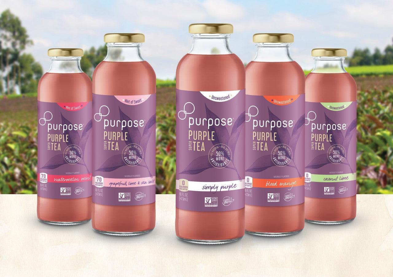 PURPOSE PURPLE SUPER TEA ANNOUNCES UNSWEETENED LINE & NEW COO AT EXPO WEST