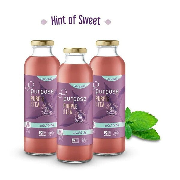 Hint of Sweet Mint to Be Purple Tea, 16 oz - 12 Pack